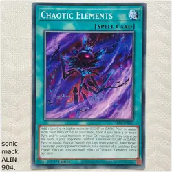 Chaotic Elements - ALIN-EN067 - Common 1st Edition Yugioh - Image 1