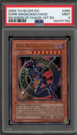 Yu-Gi-Oh! Dark Magician of Chaos Invasion of Chaos 1st Edition IOC-065 PSA 9 - Image 1