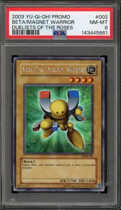 Yu-Gi-Oh! Beta The Magnet Warrior Duelist of the Roses Promo DOR-002 PSA 8 - Image 1