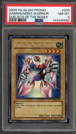 Yu-Gi-Oh! Gamma The Magnet Warrior Duelist of the Roses Promo DOR-003 PSA 8 - Image 1