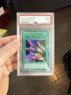 2001 Yugioh Japanese Thousand Knives Holo #P403 PSA 9 Premium Pack 4 - Image 1