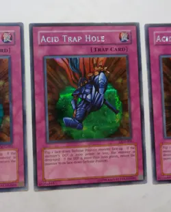Playset: 3x Acid Trap Hole DDS-005 (Secret Rare, Unlimited, Played / MP) - Image 4