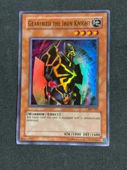 Yugioh Gearfried the Iron Knight PSV-101 Super Rare Unlimited Original 02-03 NM - Image 1