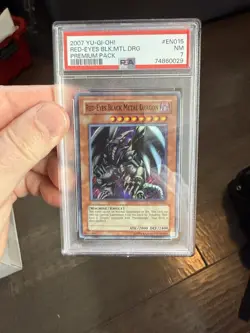 2007 Yugioh Red Eyes Black Metal Dragon Holo #EN015 PSA 7 Premium Pack - Image 1