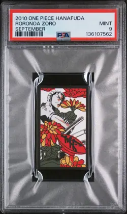2010 ONE PIECE HANAFUDA SEPTEMBER RORONOA ZORO PSA 9 - Image 1