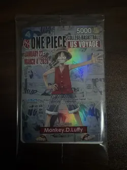 Bandai Namco One Piece Card Game US Voyage Monkey D. Luffy Holo On Play - Image 1
