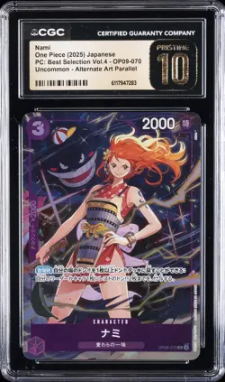 2025 ONE PIECE PC: BEST SELECTION VOL.4 JAPANESE ALT ART NAMI CGC 10 PRISTINE - Image 1