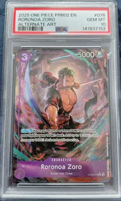 One Piece Roronoa Zoro Alternate Art The Best Vol. 2 #076 PSA 10 - Image 1