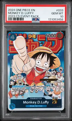 2024 ONE PIECE CHAMP 2023 EVENT PACK #033 MONKEY D. LUFFY PSA 10 - Image 1
