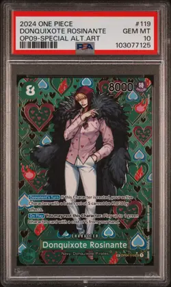 2024 ONE PIECE OP09-EMPERORS IN THE NEW WORLD #119 DONQUIXOTE ROSINANTE PSA 10 - Image 1