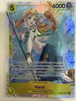 One Piece Heroines EB03-053 SR Nami (NM+) - Image 1
