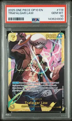 2025 One Piece Trafalgar Law #OP10-119 PSA 10 - Image 1
