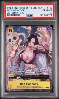2026 ONE PIECE OP14-EB04-THE AZURE SEA'S SEVEN ALTERNATE ART BOA HANCOCK PSA 10 - Image 1