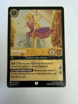 Disney Lorcana Rise of the Floodborn Rapunzel Gifted Artist Foil 19/204 - Image 1