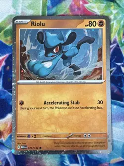 Pokemon TCG Mega Evolutions - Riolu #76 Cosmos Holo Card - Image 1