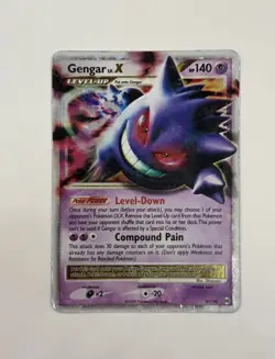 Gengar LV.X 97/99 Platinum Arceus Ultra Rare Holo Pokemon Card HP Heavily Played - Image 1