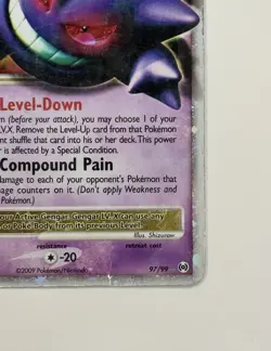 Gengar LV.X 97/99 Platinum Arceus Ultra Rare Holo Pokemon Card HP Heavily Played - Image 5