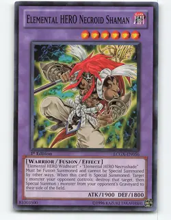 Elemental HERO Necroid Shaman #LCGX-EN056 1st Edition Yugioh Card - Image 1