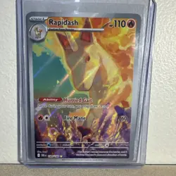 Pokemon TCG Rapidash Destined Rivals Illustration Rare Card 189/182 NM Condition - Image 1