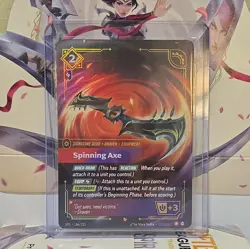 Spinning Axe 186/221 Riftbound Spiritforged TCG Epic Card English - MINT!!! - Image 1