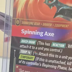 Spinning Axe 186/221 Riftbound Spiritforged TCG Epic Card English - MINT!!! - Image 3