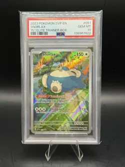 Pokemon TCG Snorlax Promo Holo Card 151 Scarlet and Violet 051 PSA 10 - Image 1