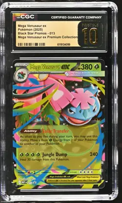 CGC 10 PRISTINE Mega Venusaur EX 013 MEP013 PREMIUM COLLECTION Pokemon Card 099 - Image 1