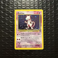 Mewtwo - 10/130 - Pokemon Base Set 2 Holo Rare Card WOTC NM - Image 1