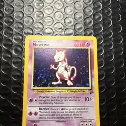 Mewtwo - 10/130 - Pokemon Base Set 2 Holo Rare Card WOTC NM - Image 2