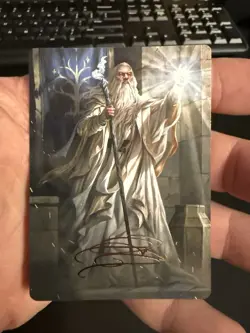 Gandalf the White Art Card (Gold-Stamped Signature) LOTR NM - Image 1
