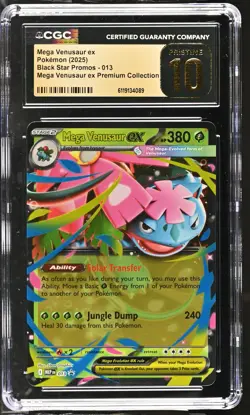 CGC 10 PRISTINE Mega Venusaur EX 013 MEP013 PREMIUM COLLECTION Pokemon Card 089 - Image 1