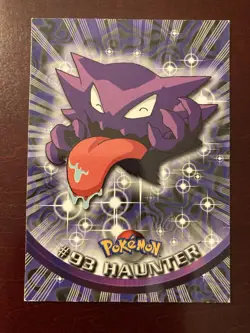 Haunter #93 1999 Topps Pokemon TV Animation Edition Non Holo Blue Logo Card - Image 1