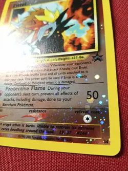 Entei #34 Black Star Promo Reverse Holo Rare Vintage Pokemon Card - NM - Image 2