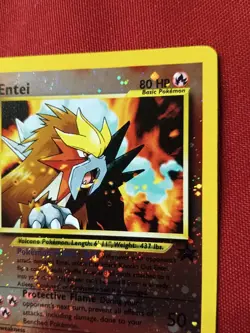 Entei #34 Black Star Promo Reverse Holo Rare Vintage Pokemon Card - NM - Image 5