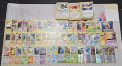 semi vintage pokemon card lot MP/DMG Holos and rares,c,un 200+ - Image 1