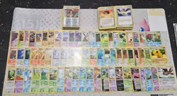 semi vintage pokemon card lot MP/DMG Holos and rares,c,un 200+ - Image 2