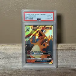 Pokemon TCG Hidden Fates Charizard GX 9/68 PSA 10 GEM MT Ultra Rare Holo Card - Image 1