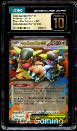 CGC 10 PRISTINE Mega Kangaskhan Ex 025 MEP Promos MEP025 Pokemon Card 147 - Image 1