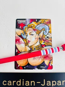 Hand Painted Altered MTG Card,Anime Girl,waifu FromJapan 2026 #s10 swamp - Image 1