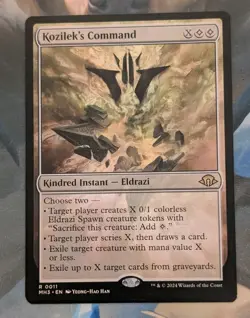 MTG Modern horizons 3 Rare KOZILEK'S COMMAND NM - Image 1