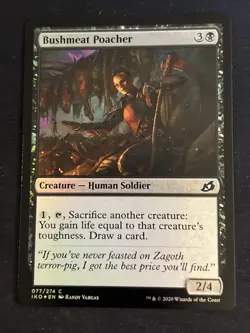 1x Foil Bushmeat Poacher (77) Ikoria Lair of Behemoths LP MTG Magic x1 MKE - Image 1