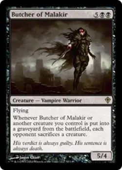 1x Butcher of Malakir - Foil Light Play, English Worldwake MTG Magic - Image 1