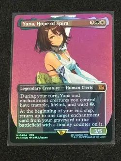 Yuna, Hope of Spira (Borderless) Final Fantasy Foil - Image 1