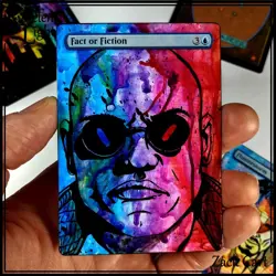 Fact or Fiction Altered Art - Hand Painted MTG Alter - Magic - Revelen's Light - Image 1