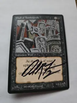 Wall Of Tombstones Artist Proof SIGNED By Dan Frazier Magic the Gathering - Image 1