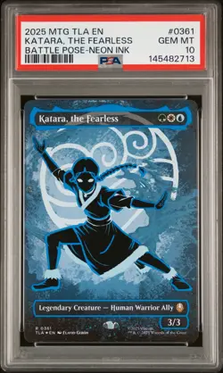 2025 MTG AVATAR LAST AIRBENDER NEON INK BORDERLESS KATARA THE FEARLESS PSA 10 - Image 1