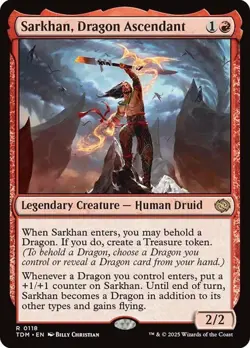 Sarkhan, Dragon Ascendant NM Legendary Rare MTG Tarkir: Dragonstorm TDM Regular - Image 1