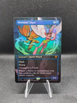 MTG Mistbind Clique 0131 *FOIL* Borderless Special Guest Lorwyn Eclipsed NM-MT - Image 1