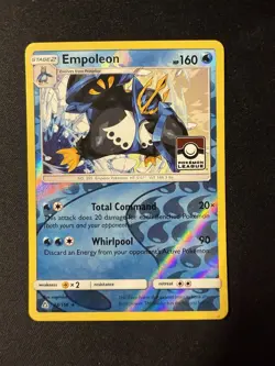 Pokemon TCG Empoleon 34/156 Ultra Prism Pokemon League Stampd Promo - Image 1