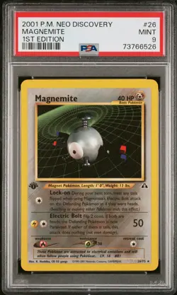 Pokemon TCG Magnemite Neo Discovery 26 Regular 1st Edition Rare - Image 1